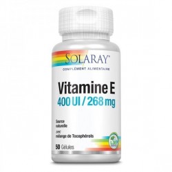 Vitamine E 400UI 268mg 50 unités - antioxydant/anti-vieillissement - Solaray